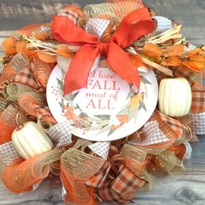 "I love FALL most of ALL" wreath